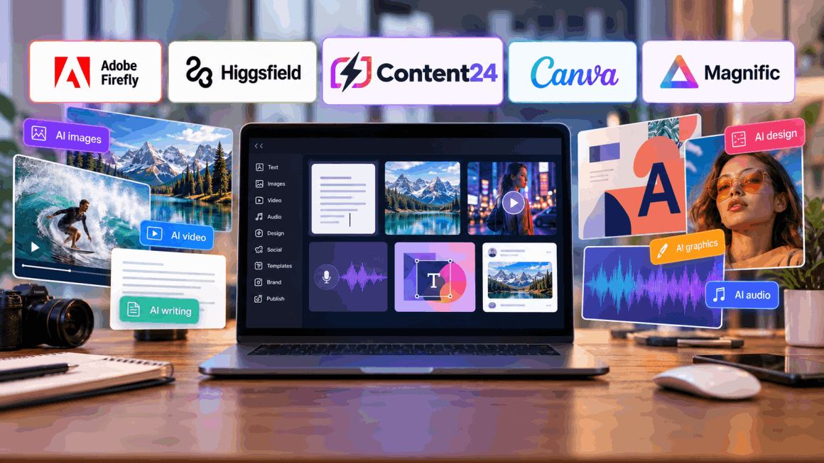 AI creative content production workspace