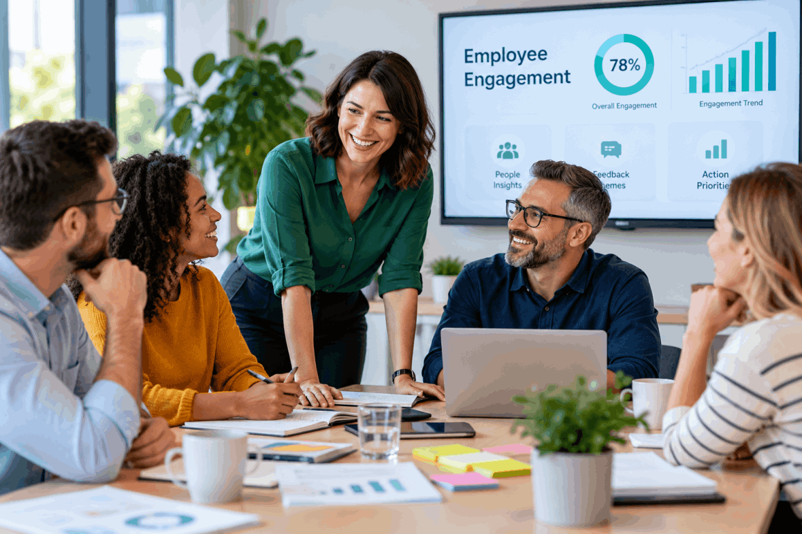 Employee engagement survey providers UK comparison illustration